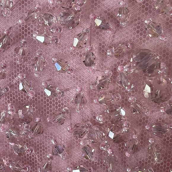 Sherri Hill Size 20 Gown Beaded Fit and Flare Formal Maxi Dress Light Pink - Picture 9 of 9